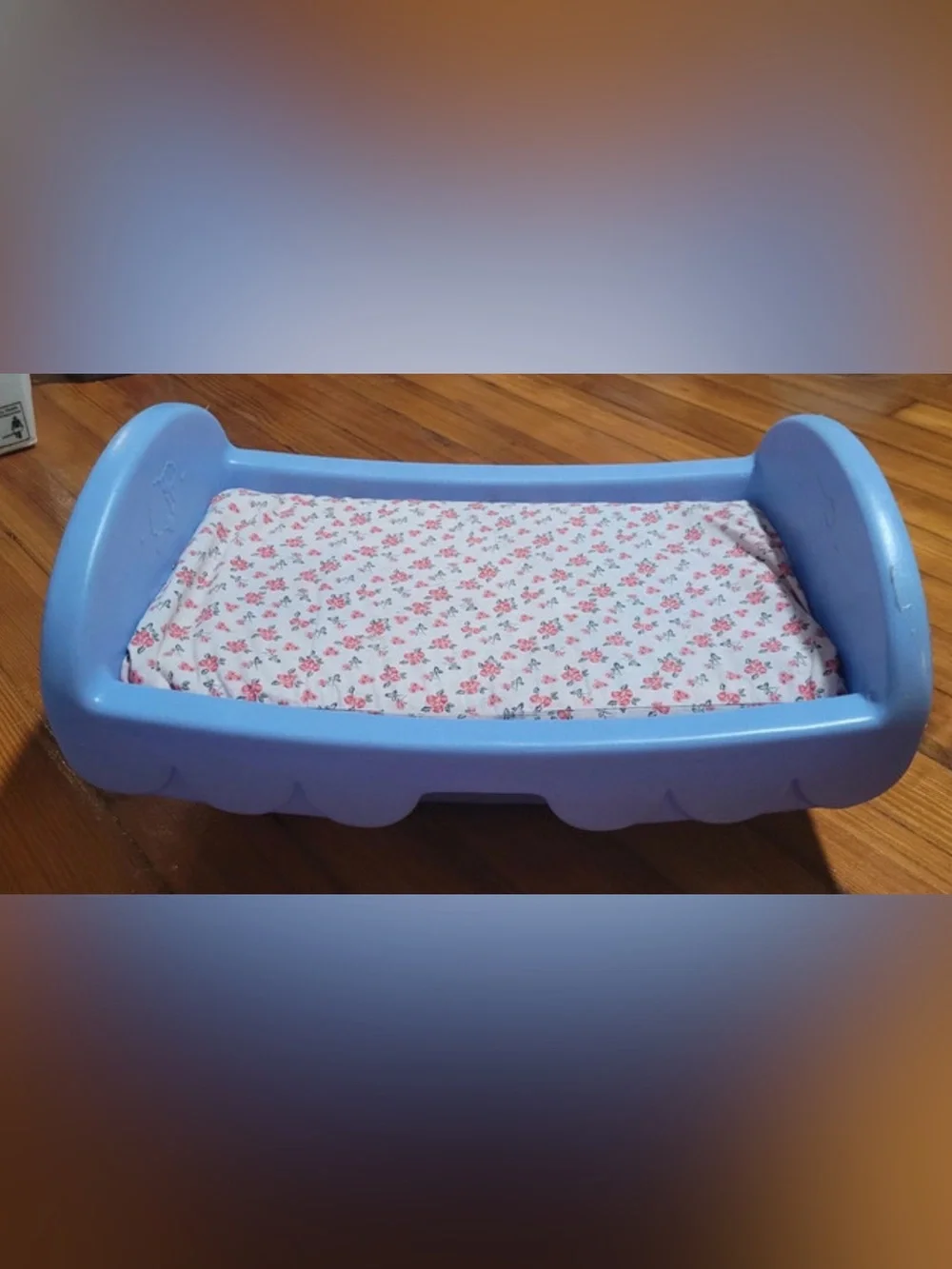 Vintage collectible Little Tikes Doll Bed – Lavender with Original Bedding